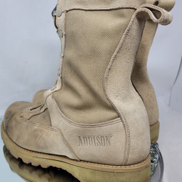 Addison Military Combat Boots Mens Size 11.5 R Tan Suede Goretex Vibram Lace Up - Picture 4 of 10
